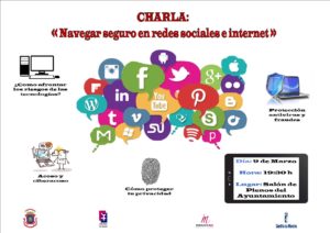 cartel charla redes sociales 8 Marzo